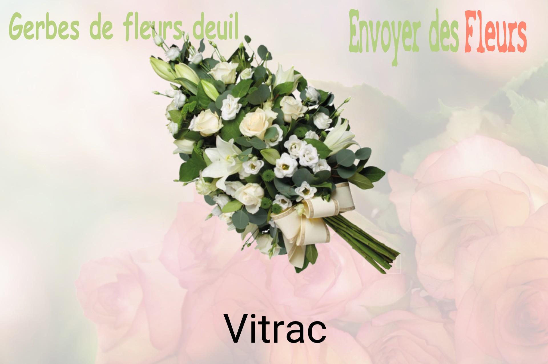 Gerbe de fleurs de deuil livrée à Vitrac